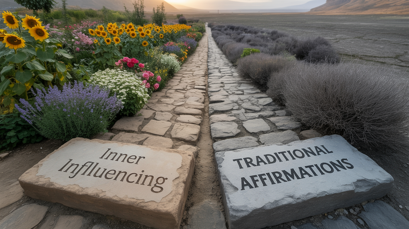 Profile breakdown of who traditional affirmations vs Inner Influencing works for
