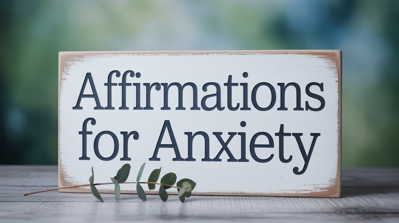 Person finding calm and peace through anxiety-relief affirmations